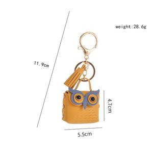 Personnalisé Petit 3D Anime PU Cuir Porte-clés Pochette Sac Mini Peluche Sac À Dos Animal Jouet Anneau Accessoires En Gros - Product Image 6