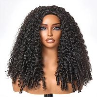 Demi-perruque bouclée Pixie en cheveux humains vierges indiens Remy, densité 350%, 250-300g, boucles birmanes, sans dentelle, vente en gros