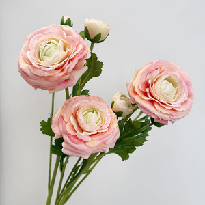 Fleurs artificielles réalistes au toucher naturel, ranunculus, pour la décoration de table à la maison et les arrangements floraux de mariage - Product Image 4