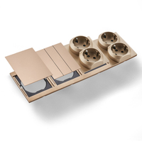 Interruptores y Enchufes de Pared WESA Ultrafinos con Botón Pulsador de 1/2/3 Vías, Enchufe Europeo de 1/2 Vía, Combinación Libre, Diseño Moderno de Lujo