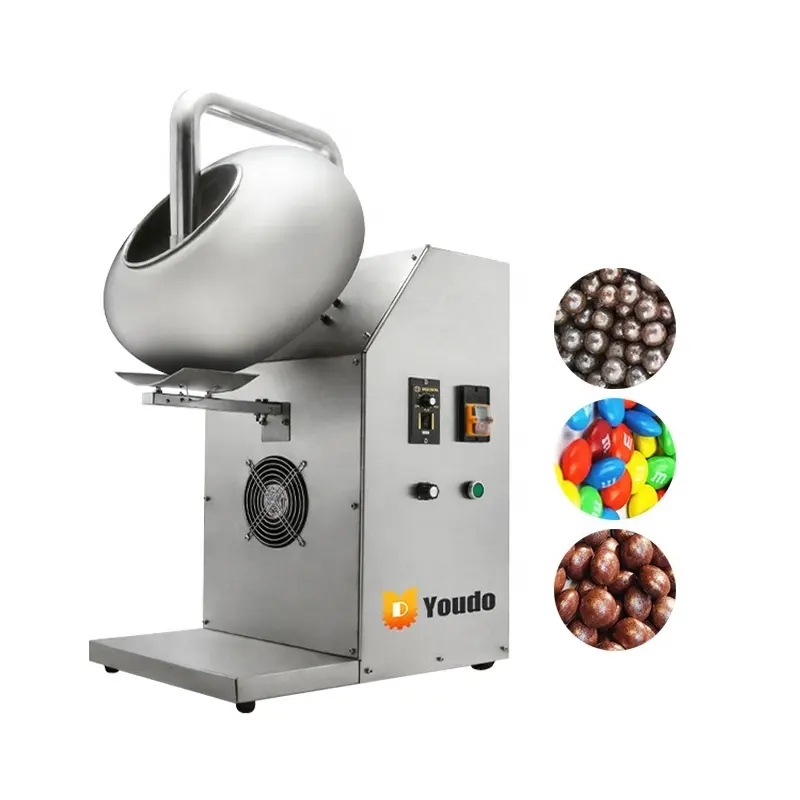 Industriële Lage Prijs Grote Jelly Candy Amandel Cashewnoot Pinda Panning Enrobing Machines Chocolade Bal Coating Machine Te Koop