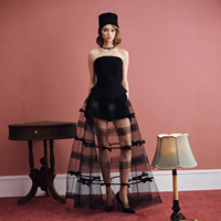Nouvelle Collection Été 2026 : Ensemble Élégant Deux Pièces Comprenant une Robe Longue en Tulle sans Bretelles Ornée d'un Nœud et une Veste Courte à Col