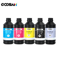 Tinta UV DTF Goosam Premium 1000 ML Keras Sedang Lembut untuk Printer Stiker UV DTF Epson I1600 Tx800 Xp600 I3200 U1 Printhead