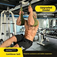 Cinturón de Entrenamiento Abdominal Plegable con Barra de Dominadas, Correa de Suspensión y Arnés para Levantar Piernas, para Uso Doméstico, para Hombres