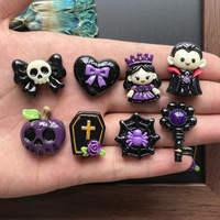 Breloques en résine d'Halloween pour accessoires DIY, coques de téléphone, aimants de réfrigérateur, chaussures
