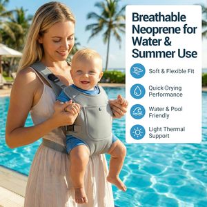 <span class=keywords><strong>Porte</strong></span>-bébé ergonomique en néoprène de qualité supérieure, imperméable, pour bébé, avec sangles réglables - Product Image 2