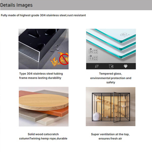 บ้านแมวไม้จริงสีเทาขนาดใหญ่หรูหรา พร้อมกระจก ระบายอากาศได้ดี ปุ่มกดเปิด-ปิด ใช้ได้ทุกฤดู เฟอร์นิเจอร์สำหรับสัตว์เลี้ยงในบ้าน ราคาโรงงาน ลดราคาพิเศษ - Product Image 6