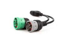 Cable de extensión de diagnóstico OBD II de perfil bajo, macho a hembra, con 16 pines completamente conectados para herramienta de escaneo y lector de códigos, 30 cm