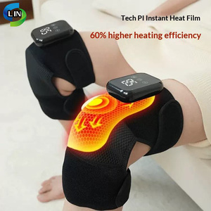 Masseur chauffant rechargeable pour genoux, enveloppe de massage vibrante, thérapie par le froid, genouillère respirante pour le soin des articulations des jambes - Product Image 6