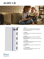 Harga Grosir Paket Baterai Deye Al-W5.1-B LiFePO4 51.2V 100Ah untuk Sistem Penyimpanan Energi