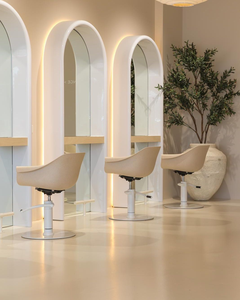 Salon de coiffure professionnel chaise de coupe Beige <span class=keywords><strong>Loft</strong></span> Style chaises de salon coiffeur chaises meubles de salon - Product Image 1