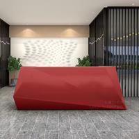 Comptoir de réception extensible commercial pour immeuble de bureaux, hôtel, spa, moderne, blanc, en plastique PETG, vente chaude