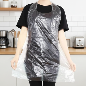 Delantal Desechable Kangle sin Mangas de LDPE para Cocina, Impermeable, Resistente al Aceite, Ligero, para Uso Comercial y Catering - Product Image 1