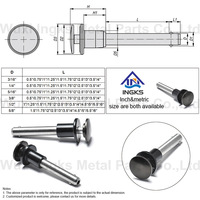 Goupille à dégagement rapide à double tête plate en acier au carbone zingué de 1/4 ", 5/16 ", 3/8 " pour tracteur et équipement agricole