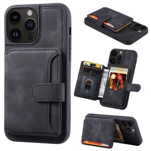 Nueva llegada PU cuero tarjeta de crédito cartera funda de teléfono para <span class=keywords><strong>iPhone</strong></span> 15 14 13 12 11 X XR XS MAX 7 8 <span class=keywords><strong>SE</strong></span> - Product Image 1