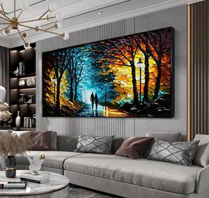 Abstrait <span class=keywords><strong>romantique</strong></span> forêt <span class=keywords><strong>paysage</strong></span> <span class=keywords><strong>peinture</strong></span> à l'huile sur toile grand mur Art coloré arbre <span class=keywords><strong>peinture</strong></span> personnalisé moderne salon décor - Product Image 4