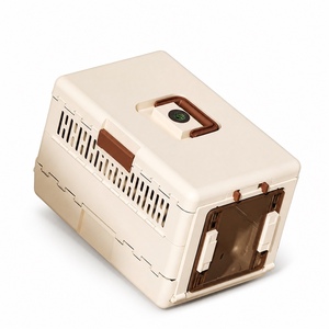 Transportín Plegable para Gatos con Termómetro e Higrómetro, Jaula Rígida y Plegable para Mascotas, Transportín Transpirable para Viajes de Gatos, Venta al por Mayor - Product Image 1