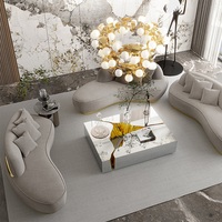 Table basse carrée en acier inoxydable avec incrustation d'or craquelé, finition brillante, style moderne, pour décoration intérieure haut de gamme