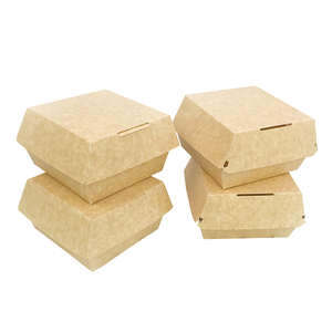 Fiambrera desechable ecológica con logotipo personalizado a buen precio para comida rápida, hamburguesa, ensalada, para llevar, tienda de hamburguesas, caja de papel de embalaje - Product Image 2