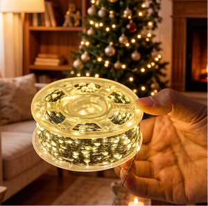Guirlandes lumineuses LED étanches pour extérieur, 10M 20M 30M 40M 50M, blanc chaud, fil de cuivre, pour la décoration de Noël et des fêtes - Product Image 1