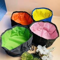 Gamelle portable pliable pour chien, en tissu Oxford imperméable, facile à nettoyer, écologique, motif uni, légère et classique