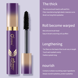 <span class=keywords><strong>Mascara</strong></span> 4D en fibres imperméable, volumisant et allongeant, recourbe les cils, longue tenue, anti-bavures, maquillage noir - Product Image 3