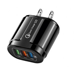 Cargador Digital USB+TYPE-C 5V2.4A Estándar Europeo, Estándar Estadounidense, Estándar Británico, Cabezal de Carga para Teléfono Celular PD+US B - Product Image 1