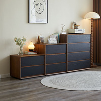 Cómoda Moderna de Mediados de Siglo, de Madera Maciza y Duradera, con Cajones para Ropa, para Sala de Estar y Dormitorio