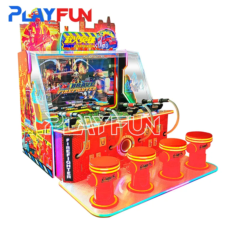 Playfun 2 Và 4 Người Chơi Máy Bay Chiến Đấu Lửa Dũng Cảm Súng Bắn Nước Tương Tác Trò Chơi Đổi Quà Máy Trò Chơi Đổi Quà