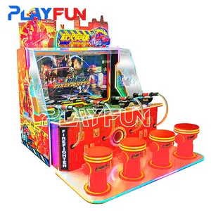 Playfun 2 ve 4 oyuncu cesur itfaiyeci interacative su ateşli silah itfa oyun itfa oyun makinesi