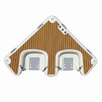 Plateforme flottante gonflable sur mesure avec emplacements pour jet-skis en forme de U, plateforme aquatique en PVC pour piscine, lac, marina