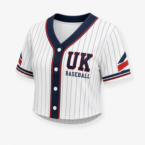 เสื้อแฟนเบสบอลสหราชอาณาจักร สไตล์วาร์ซิตี้ ปรับแต่งชื่อทีมและหมายเลขได้ พร้อมกระดุมติดเสื้อ ชุดกีฬา - Product Image 5