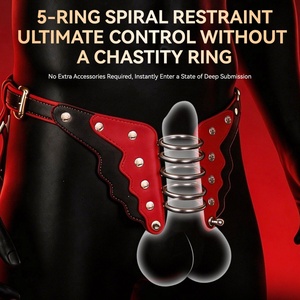 Penis Lock Oath Bearer Pants Male Chastity BDSM <b>Leather</b> Belt Strap Pants Body <b>Harness</b> Device Bondage Accessories Sex Toy for Man - Product Image 2