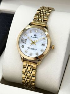 Reloj de Moda Dorado para Mujer, Reloj de Pulsera Impermeable para Estudiantes con Calendario y Diamantes de Imitación - Product Image 3