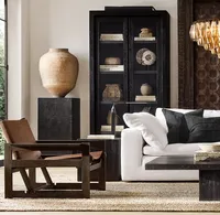 Chaise en cuir Nielsen, inspirée des campagnes de design Sassanide et des meubles de safari, revivals scandinaves du milieu du siècle