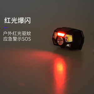 Induction Led Headlamp Rechargeable Waterproof For Fishing With <b>Dimmer</b> Function Plastic Body - Product Image 4