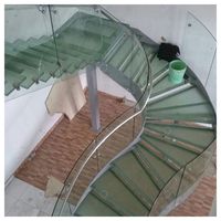 Escalier hélicoïdal moderne intérieur avec marches en bois de qualité supérieure, structure en acier stable, escaliers circulaires pour villa, appartement, projet