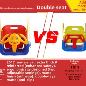 Chaise suspendue musicale double en plastique pour enfants, motif dessin animé, pour l'extérieur, balançoire pour bébé, jouets domestiques, vente en gros directe usine - Product Image 5