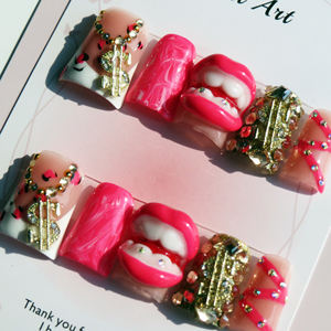 <span class=keywords><strong>Uñas</strong></span> Postizas Acrílicas de Lujo con Diamantes 3D y Pedrería, Diseño Cuadrado Corto, Hechas a Mano, <span class=keywords><strong>Precio</strong></span> al por Mayor, Marca Privada, <span class=keywords><strong>para</strong></span> Decoración de <span class=keywords><strong>Uñas</strong></span> - Product Image 4