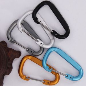 Custom Logo Mini Aluminum D Shape Wire Gate Carabiner Keychain Lightweight Snap Hook <b>Clip</b> for Outdoor Event Giveaways - Product Image 5