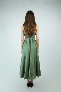 فستان ماكسي متعدد الطبقات بخصر مطاطي (سموك) - Product Image 3