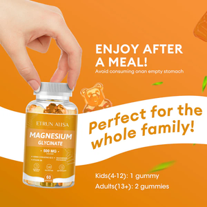 ETRUN ALISA Private Label magnesio glicinato Gummies vitamina D e B6 supporto calmo e supplemento giornaliero per il sonno - Product Image 6