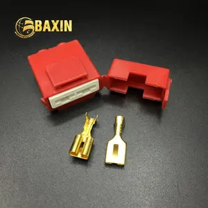 BX2017B yueqing Baxin 2pin red color ceramic fuse box