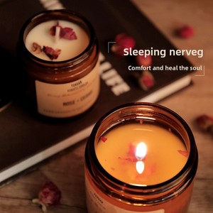 Bougie parfumée artisanale en cire <span class=keywords><strong>de</strong></span> soja sans fumée <span class=keywords><strong>pour</strong></span> chambre à coucher, aide au sommeil, cadeau, boîte souvenir, style classique - Product Image 4