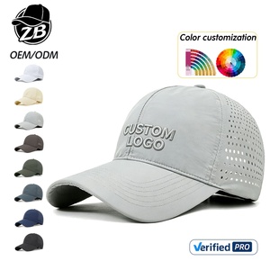 Custom Quick Dry Sport <b>Baseball</b> <b>Cap</b> Laser Cut Mesh Performance <b>Cap</b> Adjustable <b>Plain</b> Curved Brim Snapback Hat for Women and Men - Product Image 1