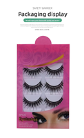 TS031 Faux cils synthétiques semi-faits à la main, tige en coton noir, épaisseur 0,07 mm, fins et denses, pour maquillage effet smoky
