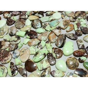 Piedra preciosa suelta cabujón con forma de mezcla de crisoprasa de limón Natural para la fabricación de joyas piedra pulida verde amarillo brillante - Product Image 1