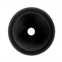 GMINJOO NO.1203 Kit d'accessoires pour cône de haut-parleur 12 pouces en papier de pulpe noire avec bordure en tissu audio professionnel, cône en papier pressé ou non pressé