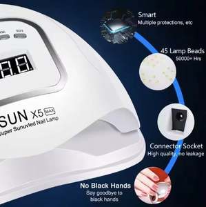 SUN X5 MAX 네일 드라이어 150W UV 젤 네일 경화 램프 스마트 센서 매니큐어 네일 건조 램프 없음 검은 손 광선 요법 기계 - Product Image 4