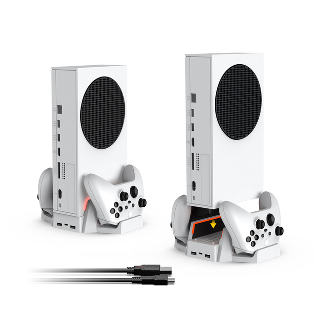 TYX-0663 for Xbox Series S Cooling Fan Charger Handle Base for Xbox Series X Console Multifunctional Vertical Stand